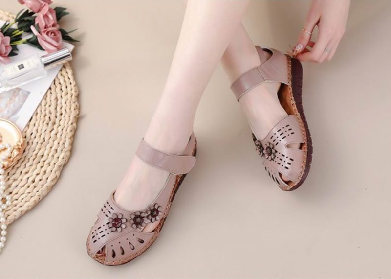 Dalena Flad Sandal Til Kvinder - Beige