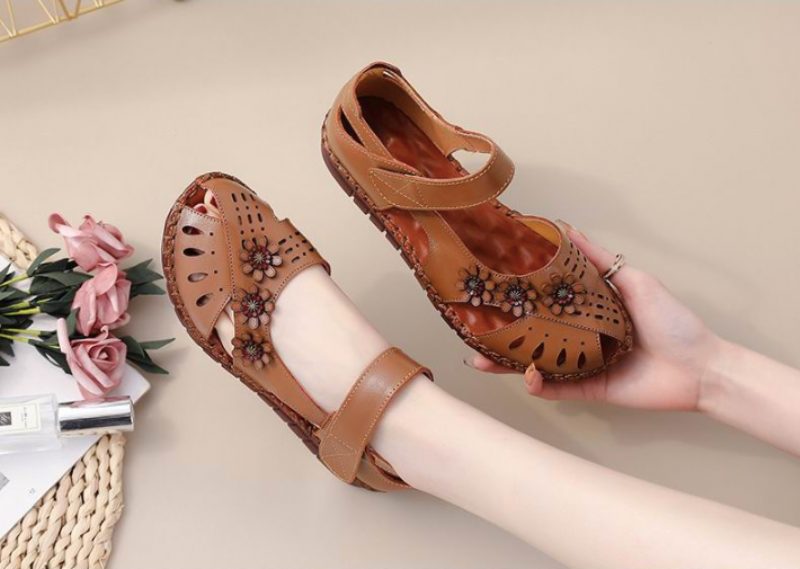 Dalena Flad Sandal Til Kvinder - Beige