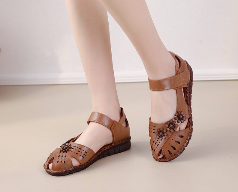 Dalena Flad Sandal Til Kvinder - Beige