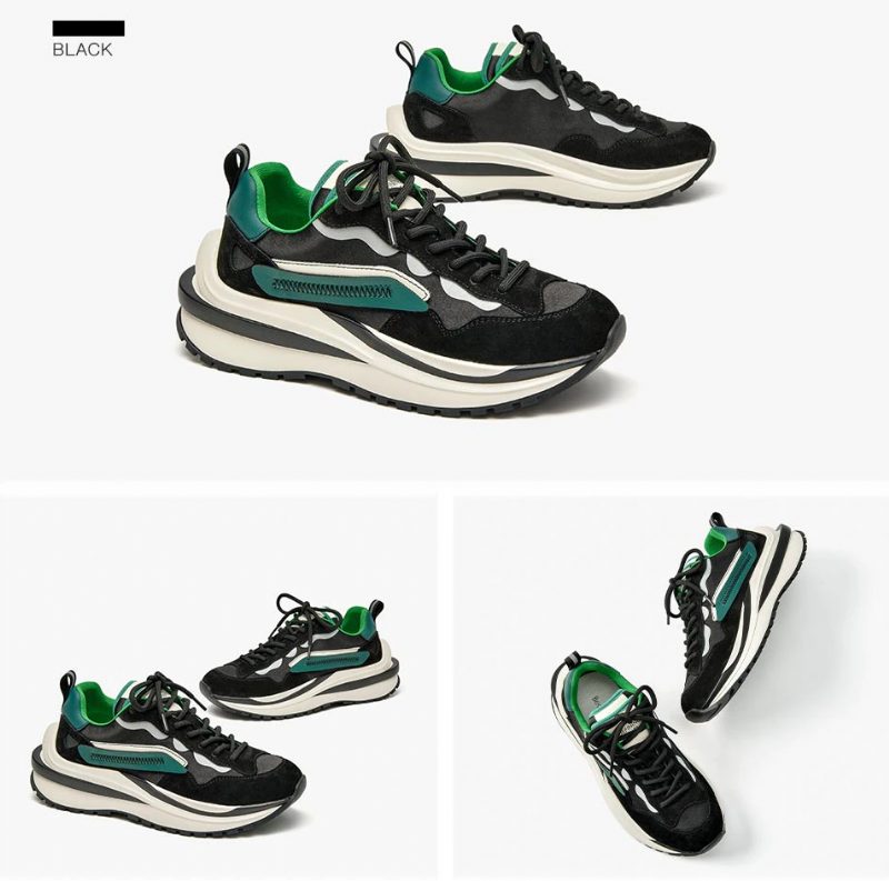 Dali Sneaker I Læder Med Snørebånd Til Kvinder - Sort