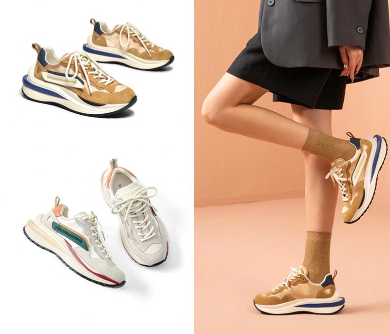 Dali Sneaker I Læder Med Snørebånd Til Kvinder - Sort