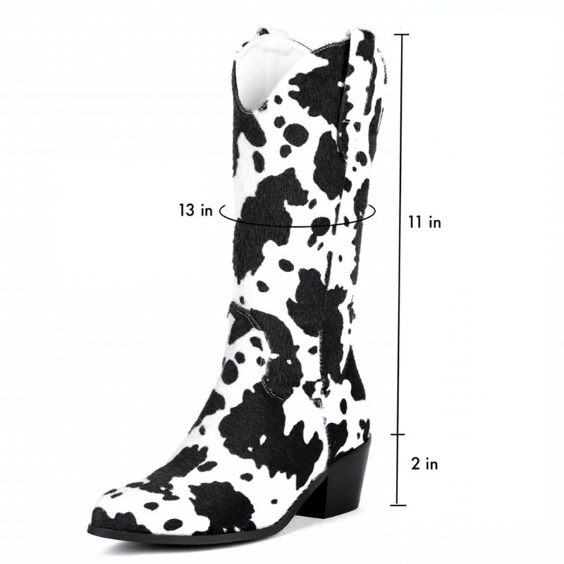 Darana Slip-on Mid Calf Western-støvler Til Kvinder - Pink
