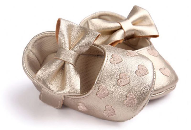 Darlin Baby Piges Flade Sko - Guld