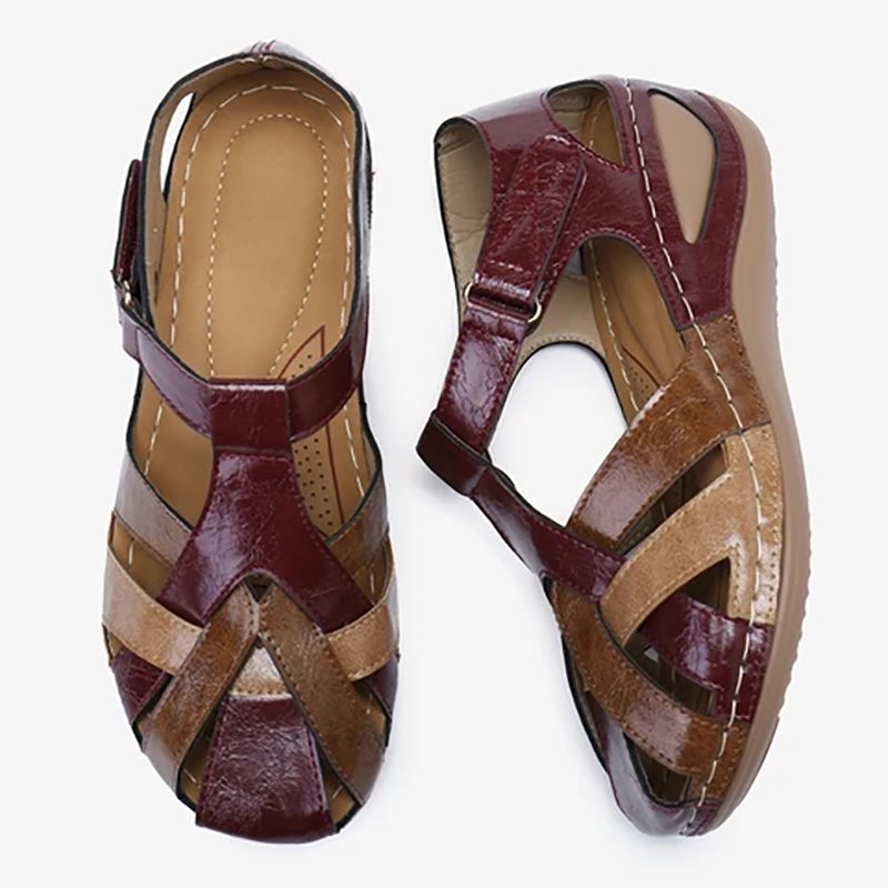 Delia Dame Close Toe Sandal - Grøn