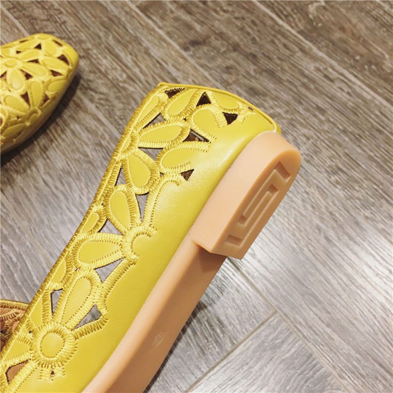 Delu Loafer-sko I Læder Til Kvinder - Beige Hul