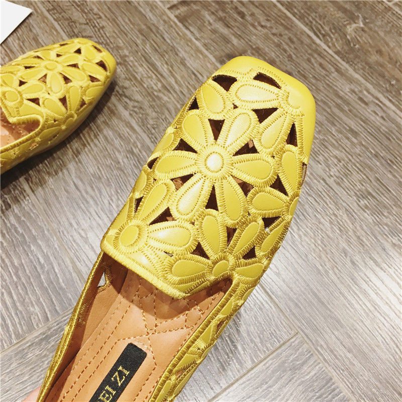 Delu Loafer-sko I Læder Til Kvinder - Beige Hul