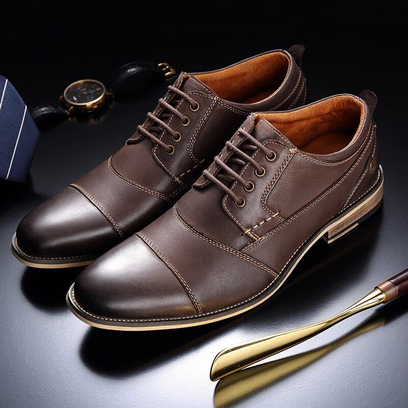 Demetrio Mænds Casual Oxford - Kaffe