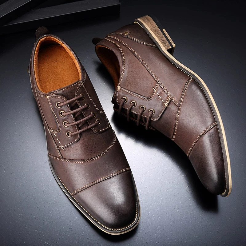 Demetrio Mænds Casual Oxford - Kaffe