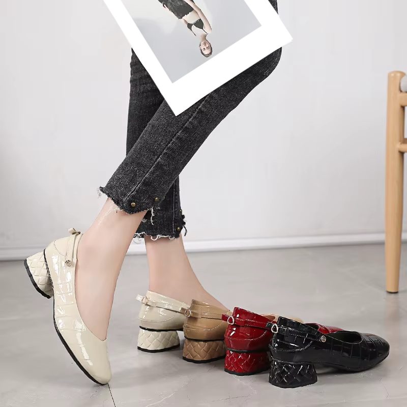 Diana Damekjole Laklæder Pumps - Sort