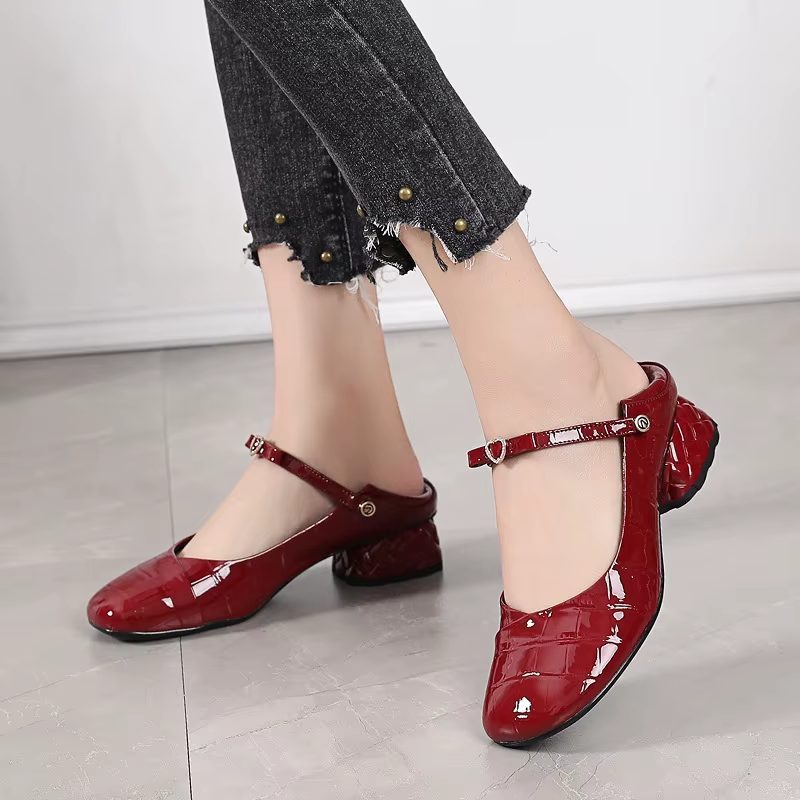 Diana Damekjole Laklæder Pumps - Sort