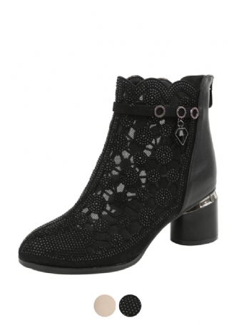 Dianne Mesh Rhinestones Modestøvler Til Kvinder