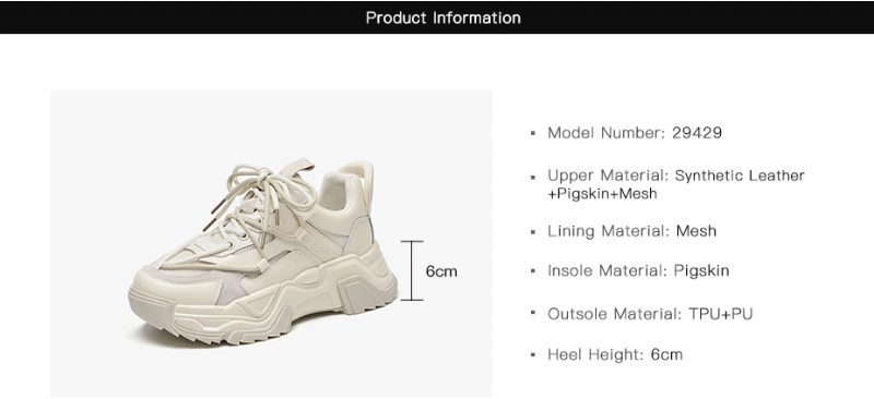 Dimou Mesh-platformsneakers Til Kvinder - Beige