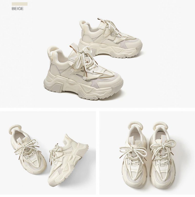 Dimou Mesh-platformsneakers Til Kvinder - Beige