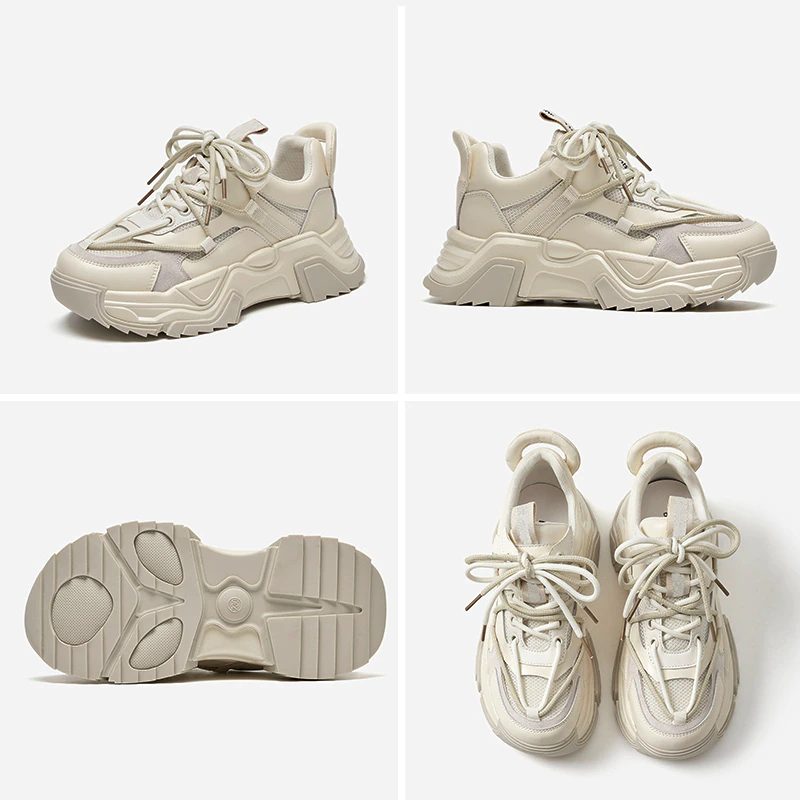 Dimou Mesh-platformsneakers Til Kvinder - Beige