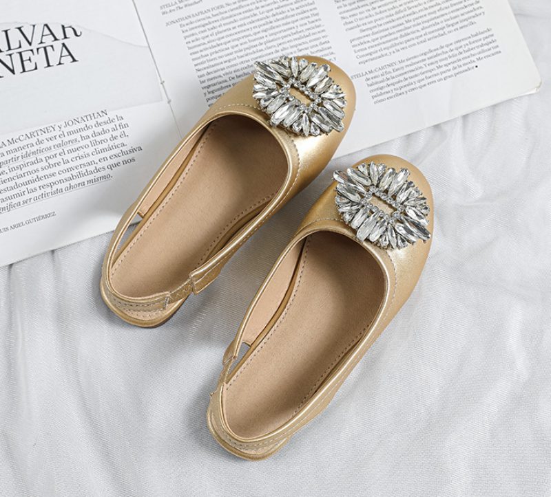Dinah Flade Sko Til Piger - Beige