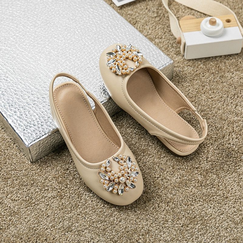 Dinah Flade Sko Til Piger - Beige
