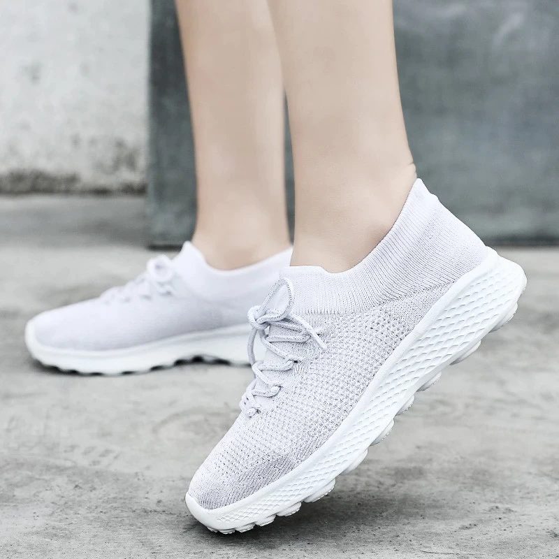 Dominga Sneaker Åndbar Snøre-sport Flade Sko Til Kvinder - Pink