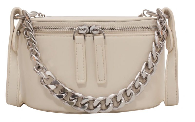 Donna Mini Læderkæde Håndtaske Til Kvinder - Beige