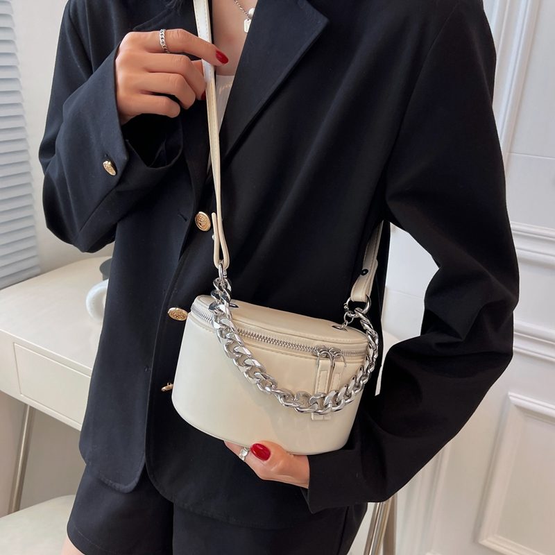 Donna Mini Læderkæde Håndtaske Til Kvinder - Beige