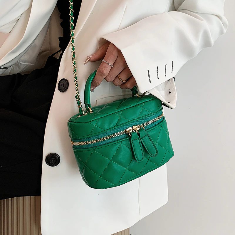 Dory Crossbody-håndtaske I Minilæder Til Kvinder - Grøn