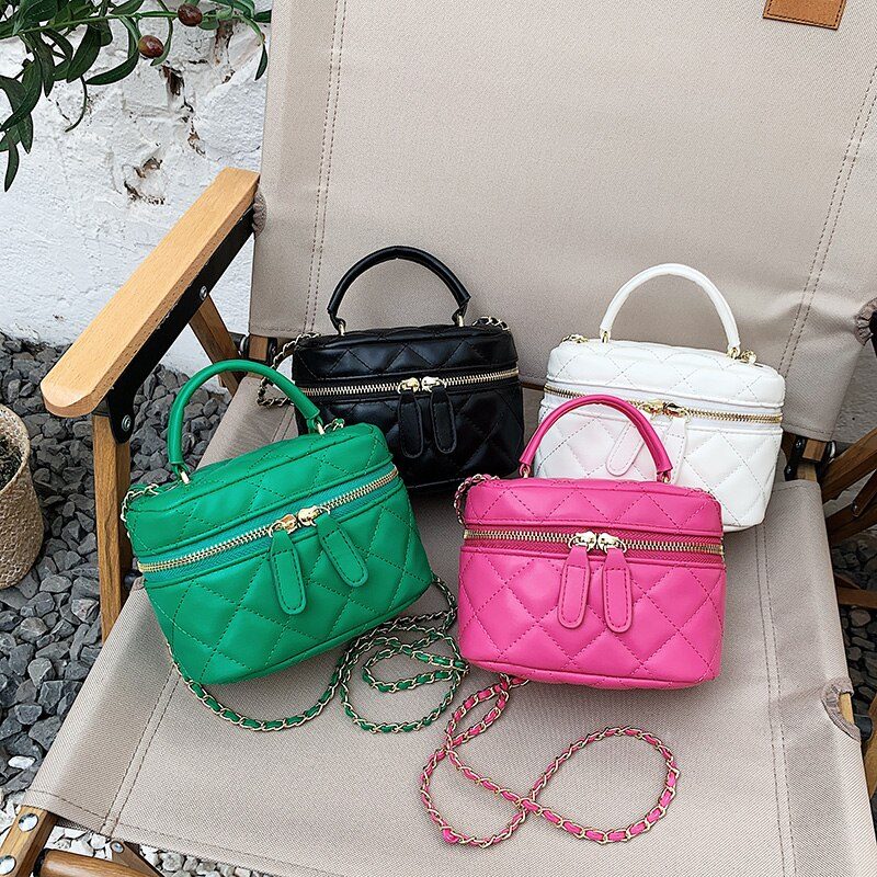 Dory Crossbody-håndtaske I Minilæder Til Kvinder - Grøn