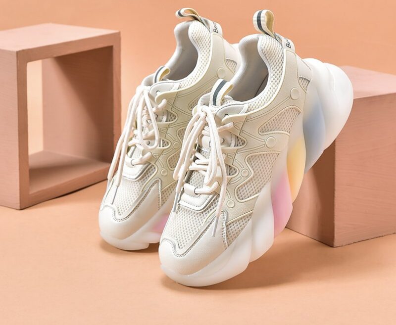 Drømmende Flerfarvede Sneakers Til Kvinder - Beige