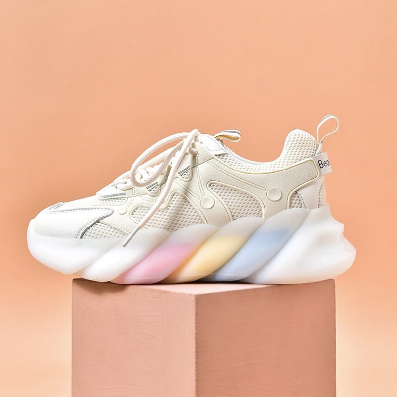 Drømmende Flerfarvede Sneakers Til Kvinder - Beige
