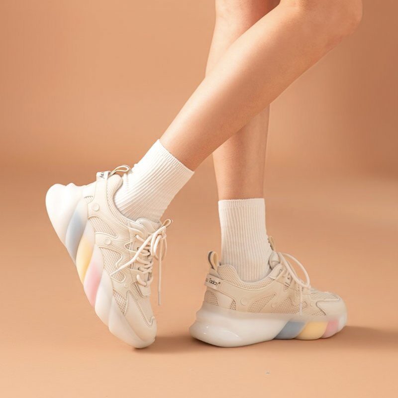 Drømmende Flerfarvede Sneakers Til Kvinder - Beige