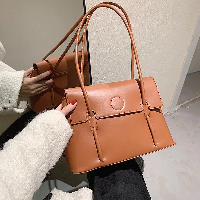 Duff Luxury Designer Small Tote Håndtaske Til Kvinder - Sort