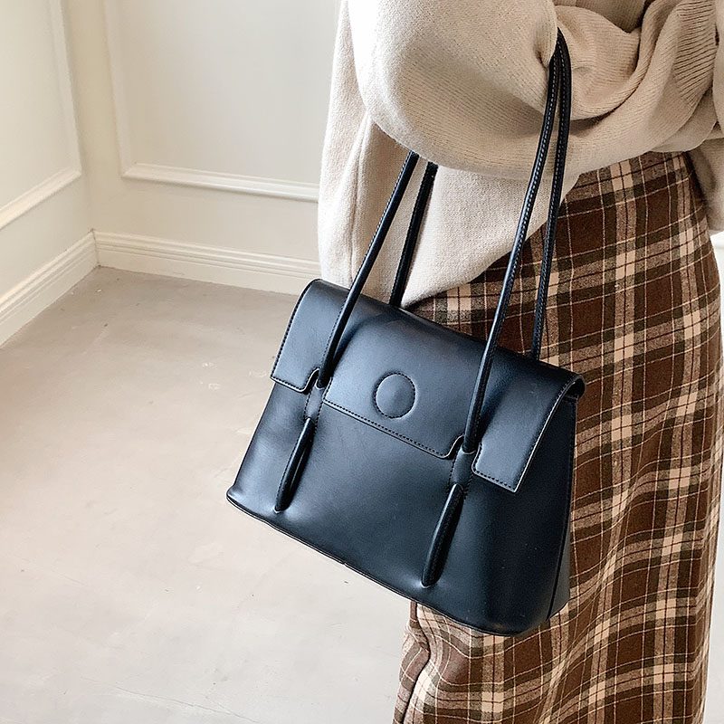 Duff Luxury Designer Small Tote Håndtaske Til Kvinder - Sort