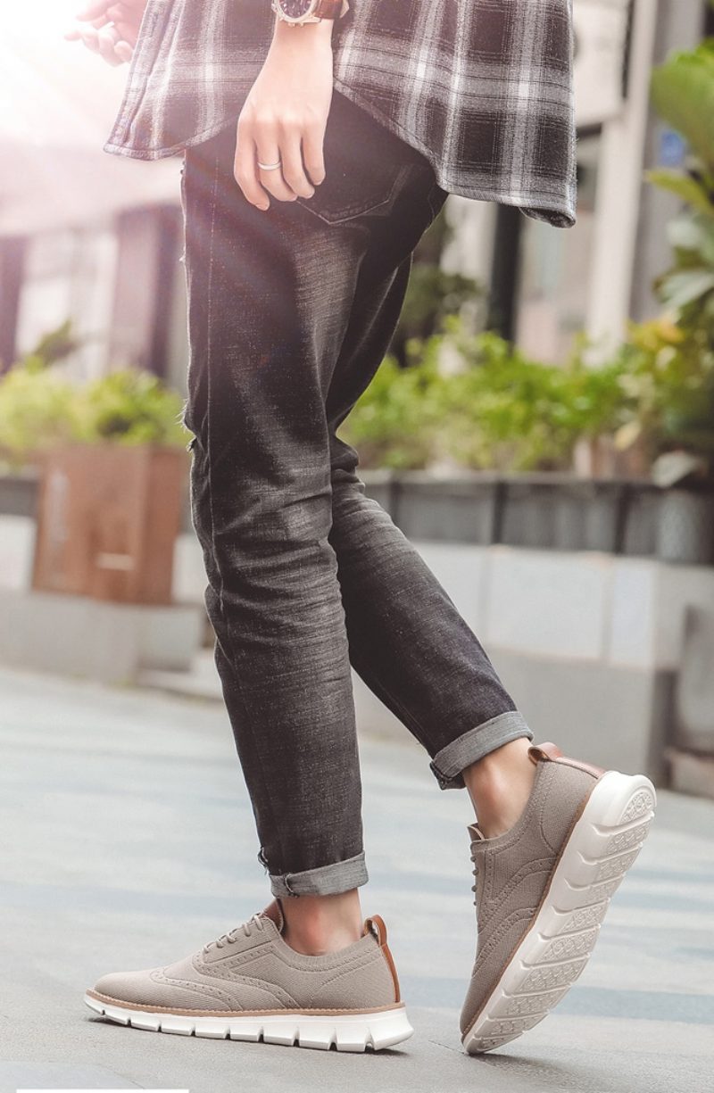 Ed Casual Sneakers Til Mænd - Beige