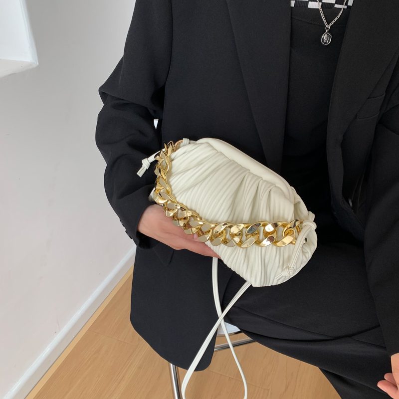 Eimy Crossbody-håndtaske Med Tyk Kæde Til Kvinder - Stor Grøn