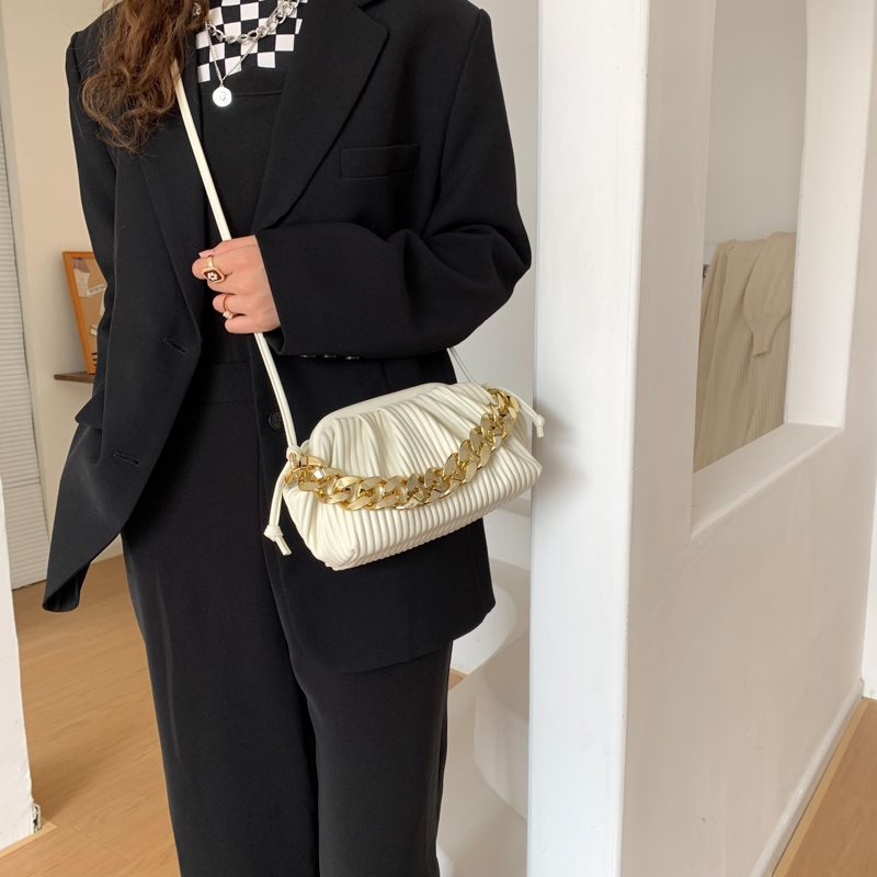 Eimy Crossbody-håndtaske Med Tyk Kæde Til Kvinder - Stor Grøn