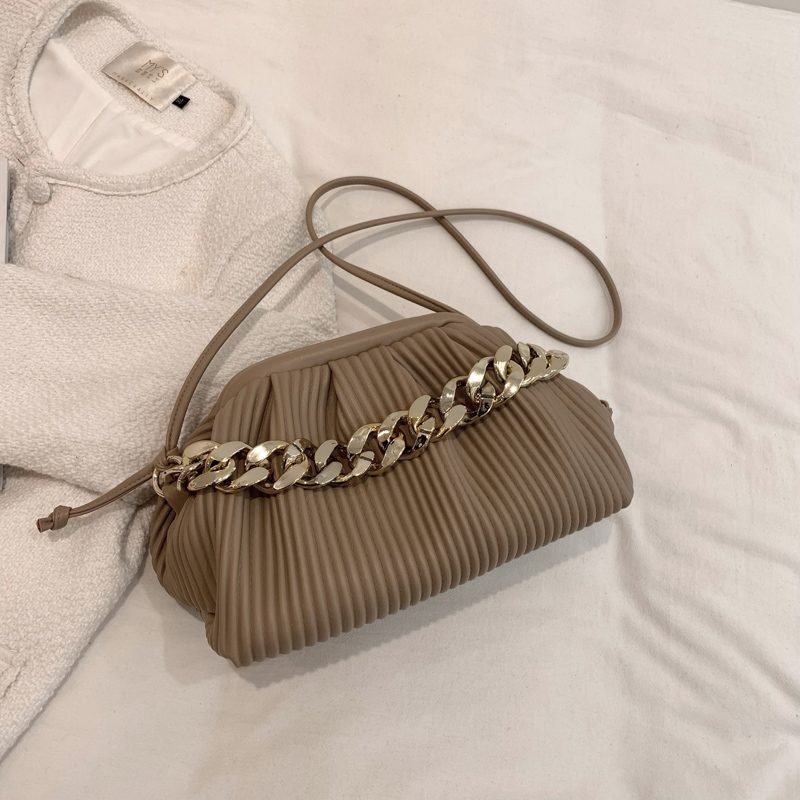 Eimy Crossbody-håndtaske Med Tyk Kæde Til Kvinder - Stor Grøn