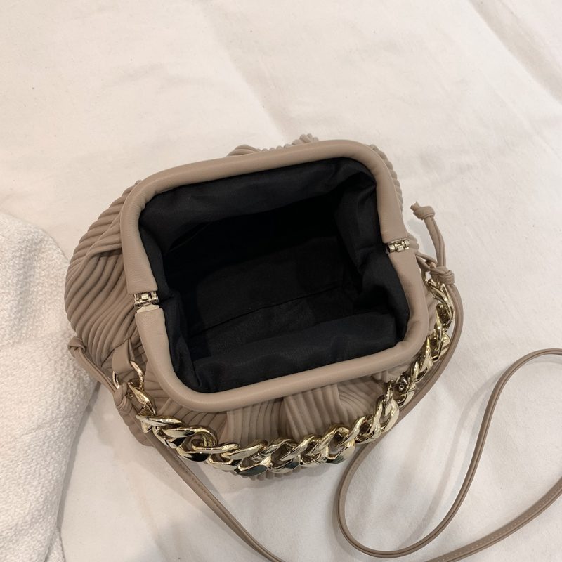 Eimy Crossbody-håndtaske Med Tyk Kæde Til Kvinder - Stor Grøn