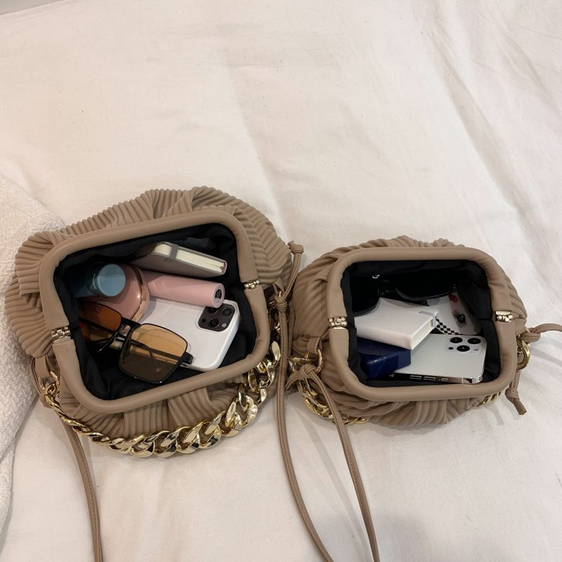 Eimy Crossbody-håndtaske Med Tyk Kæde Til Kvinder - Stor Grøn