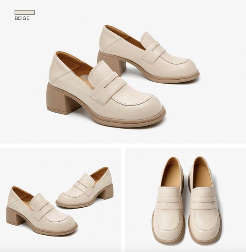 Eizy Moccasin Sko Til Kvinder - Beige