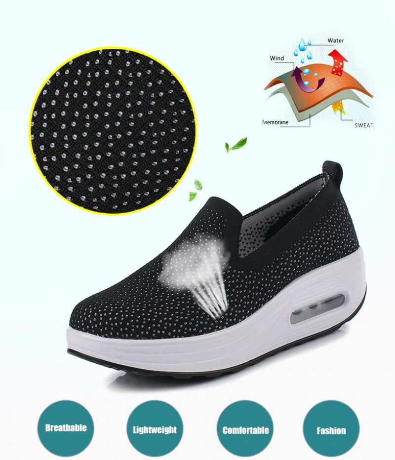 Elmira Slip-on Platform Sko Til Kvinder - Sort
