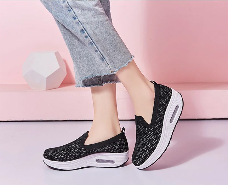 Elmira Slip-on Platform Sko Til Kvinder - Sort