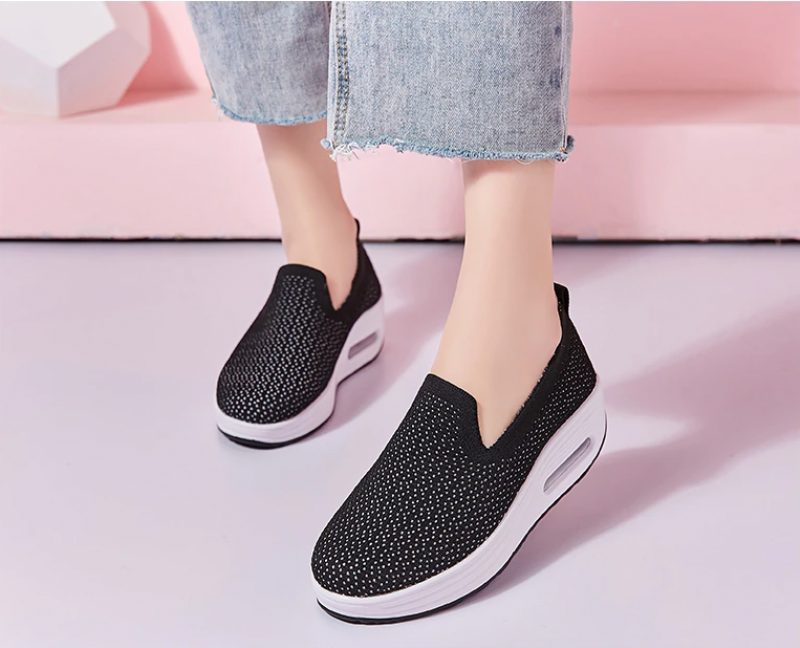 Elmira Slip-on Platform Sko Til Kvinder - Sort