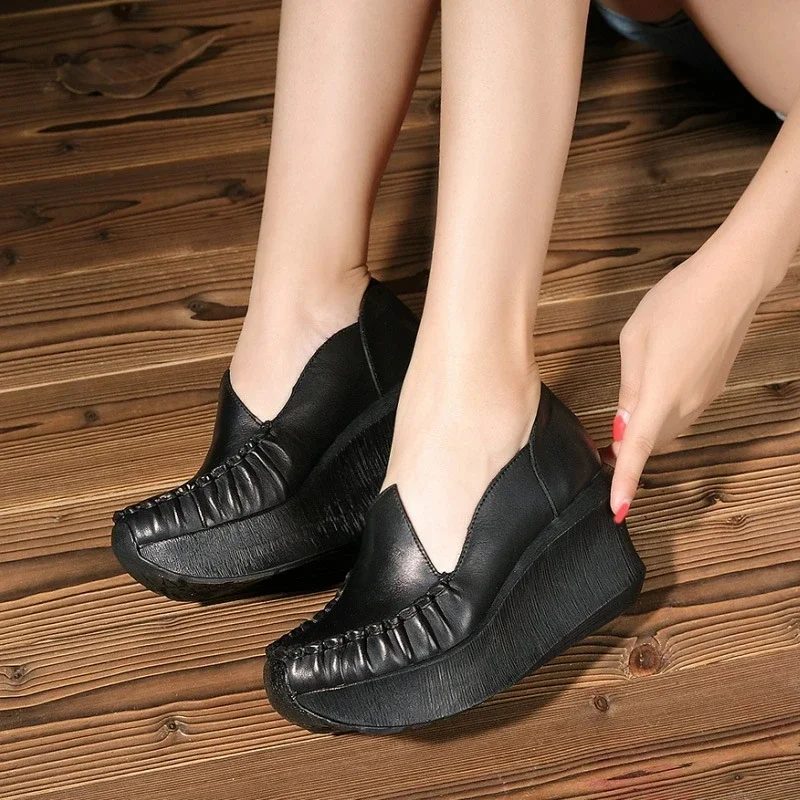 Eloisa Soft Wedges Pumps Til Kvinder - Rød