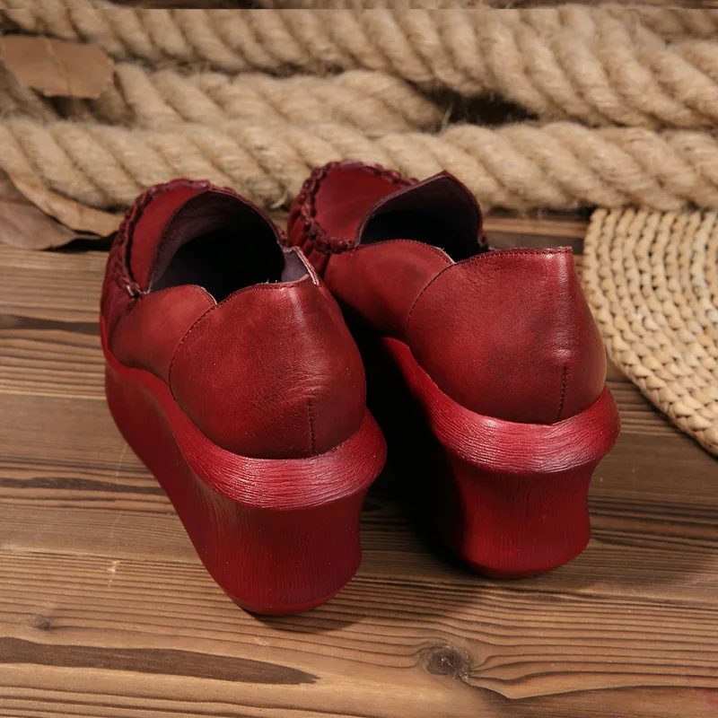 Eloisa Soft Wedges Pumps Til Kvinder - Rød