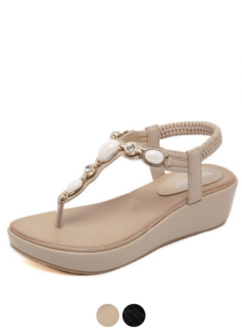 Elsa Sandal Med Kilehæl Til Kvinder