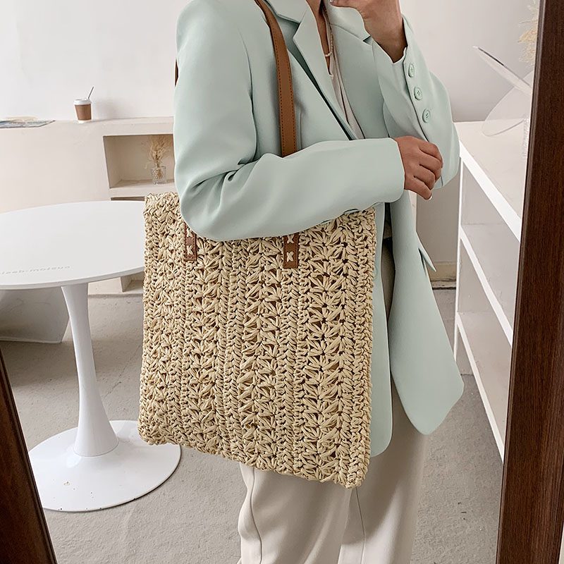 Elsy Sommerhalmhåndtaske Til Kvinder - Beige ge