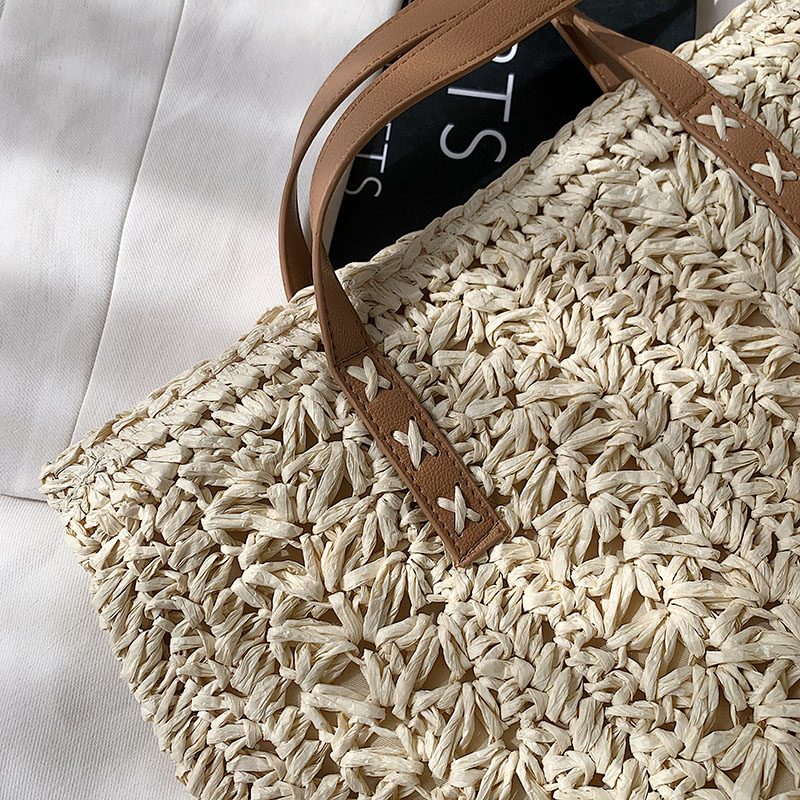 Elsy Sommerhalmhåndtaske Til Kvinder - Beige ge