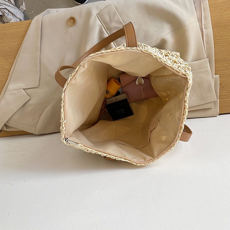 Elsy Sommerhalmhåndtaske Til Kvinder - Beige ge