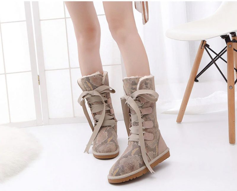 Elvia Støvler Mid Calf - SANDfarvet