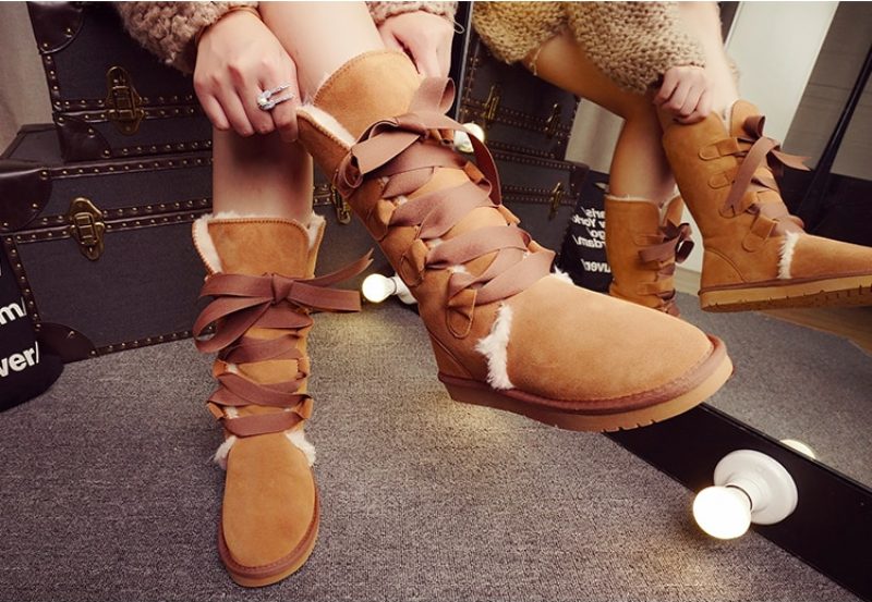 Elvia Støvler Mid Calf - SANDfarvet