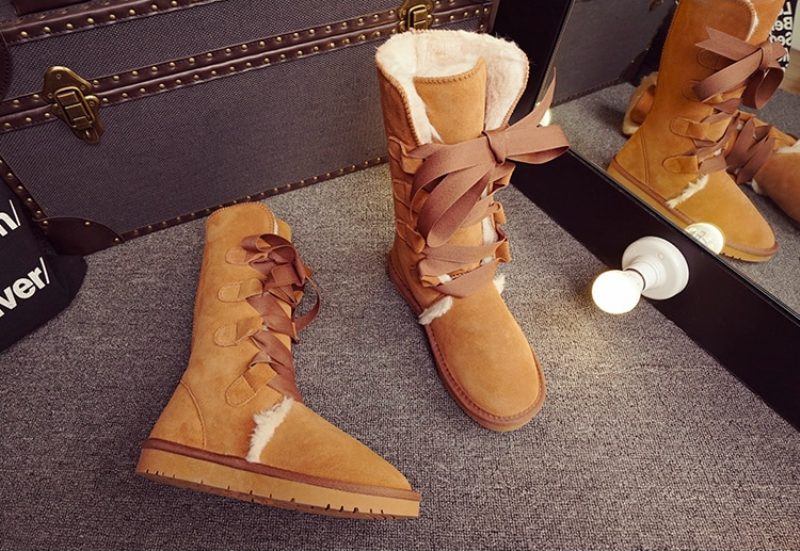 Elvia Støvler Mid Calf - SANDfarvet