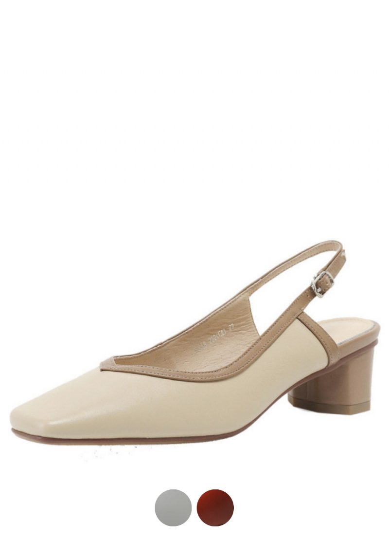 Emilia Dame Læder Square Toe Sandal